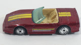 1989 Hot Wheels Speed Fleet Chevrolet Corvette Convertible Dark Red Die Cast Toy Car Vehicle