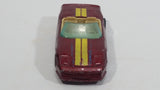 1989 Hot Wheels Speed Fleet Chevrolet Corvette Convertible Dark Red Die Cast Toy Car Vehicle