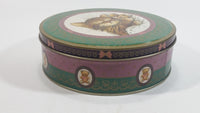 Giordano Cute Kitten Cat Cuddling Sleeping with a Stuffed Animal Teddy Bear Round Tin Metal Container