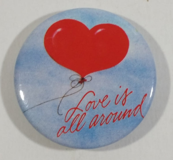 Vintage 1985 Hallmark "Love is all around" Red Balloon Floating in Blue Sky Collectible Pin