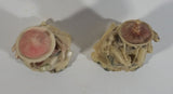 Vintage Emperor and Empress Highly Detailed Carved Resin Ivory Look Figurines Set