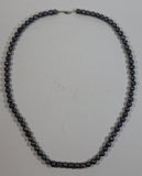 Iridescent Black Blue Red Shine 30" Tahitian Pearl Necklace