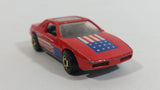 1987 Hot Wheels The Hot Ones Pontiac Fiero 2M4 Red Die Cast Toy Sports Car Vehicle - GHO