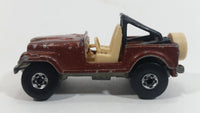 1983 Hot Wheels Jeep CJ-7 Brown Die Cast Toy Car Vehicle