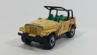 1998 Matchbox Jeep Wrangler Black Star Ranch Beige Brown Camouflage Die Cast Toy Car Vehicle