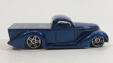 2002 Hot Wheels First Editions Super Smooth Truck Metalflake Dark Blue Die Cast Toy Low Rider Car Vehicle