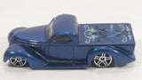 2002 Hot Wheels First Editions Super Smooth Truck Metalflake Dark Blue Die Cast Toy Low Rider Car Vehicle