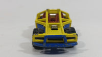 2010 Hot Wheels Jungle Rally Roll Cage Yellow and Blue Die Cast Toy Car Vehicle