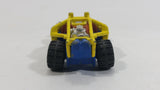 2010 Hot Wheels Jungle Rally Roll Cage Yellow and Blue Die Cast Toy Car Vehicle