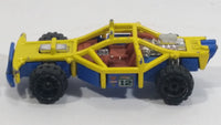 2010 Hot Wheels Jungle Rally Roll Cage Yellow and Blue Die Cast Toy Car Vehicle - Treasure Valley Antiques & Collectibles