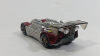 2002 Hot Wheels Grave Rave Krazy 8s Dark Red Die Cast Toy Car Vehicle