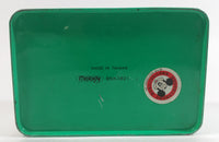 Rare Vintage 1970s Melody Disney Mickey Mouse Green and White Tin Metal Coin Bank