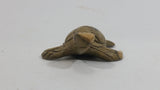 Light Green Colored Small Turtle Tortoise Wood Carved Animal Figure