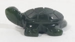 Rare Vintage Canadian Dark Green Jade Carved Miniature Tiny Small Tortoise Turtle Animal Figure