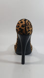 Wild Eye Designs High Heel Stiletto Leopard Print Fabric Covered Ceramic Shoe Shaped Wine Bottle Holder