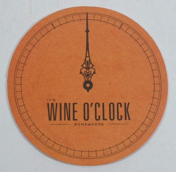 It's Wine O' Clock Somewhere "The Answer Is Wine" Pale Orange Drink Coaster