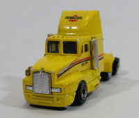 1992 Racing Champions Pennzoil Semi Truck Tractor Yellow Die Cast Toy Car Rig Vehicle - Treasure Valley Antiques & Collectibles