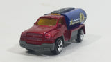 2002 Matchbox Rescue Rookies H2O Patrol Tanker Truck Dark Red and Blue Die Cast Toy Car Firefighting Vehicle