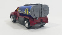 2002 Matchbox Rescue Rookies H2O Patrol Tanker Truck Dark Red and Blue Die Cast Toy Car Firefighting Vehicle