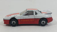 1987 Matchbox Pontiac Fiero White Red Die Cast Toy Car Vehicle