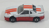 1987 Matchbox Pontiac Fiero White Red Die Cast Toy Car Vehicle