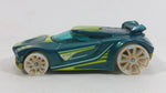 2016 Hot Wheels Glow Wheels Chicane Turquoise Green Die Cast Toy Race Car Vehicle