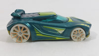 2016 Hot Wheels Glow Wheels Chicane Turquoise Green Die Cast Toy Race Car Vehicle