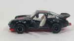 Vintage Majorette Porsche 911 Turbo No. 209 Black 1/57 Scale Die Cast Toy Car Vehicle with Opening Doors