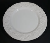 Franco Giroogi by Quadrifoglio White Embossed Roses 10 1/2" Dinner Plate Made in Italy