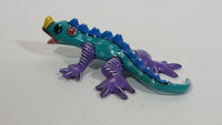 Colorfully Hand Painted Ceramic Lizard Gecko Ornament Folk Art