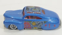 2001 Hot Wheels Monsters Tail Dragger Metalflake Blue Die Cast Toy Car Vehicle