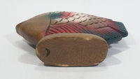 Vintage Hand Painted Hand Carved Tropical Fish Wood Carving