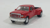 Racing Champions Ford F-350 Truck Red #165 Die Cast Toy Car Vehicle with Dually Tires Opening Hood and Fold Down Tail Gate - Treasure Valley Antiques & Collectibles