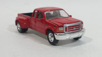 Racing Champions Ford F-350 Truck Red #165 Die Cast Toy Car Vehicle with Dually Tires Opening Hood and Fold Down Tail Gate - Treasure Valley Antiques & Collectibles