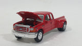 Racing Champions Ford F-350 Truck Red #165 Die Cast Toy Car Vehicle with Dually Tires Opening Hood and Fold Down Tail Gate - Treasure Valley Antiques & Collectibles