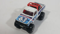 1986 Matchbox Open Back Truck 4x4 #63 White Die Cast Toy Car Vehicle Made in Macau