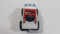 1986 Matchbox Open Back Truck 4x4 #63 White Die Cast Toy Car Vehicle Made in Macau