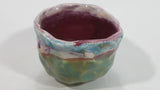 Uniquely Shaped Colorfully Hand Painted Hand Made Pottery Bowl