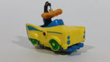 1992 Warner Bros. Looney Tunes Daffy Duck Cartoon Character "Quack Up" Plastic Yellow Plastic Toy Car Vehicle McDonald's Happy Meal - Treasure Valley Antiques & Collectibles