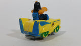 1992 Warner Bros. Looney Tunes Daffy Duck Cartoon Character "Quack Up" Plastic Yellow Plastic Toy Car Vehicle McDonald's Happy Meal - Treasure Valley Antiques & Collectibles