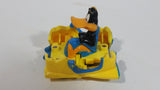 1992 Warner Bros. Looney Tunes Daffy Duck Cartoon Character "Quack Up" Plastic Yellow Plastic Toy Car Vehicle McDonald's Happy Meal - Treasure Valley Antiques & Collectibles