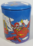 Rare 2002 McDonald's Restaurants Ceramic Round Canister Shaped Sky Blue Cookie Jar