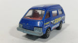 Vintage Majorette Toyota Lite Ace Van No. 216 Blue 1/52 Scale Die Cast Toy Car Vehicle with Opening Rear Door