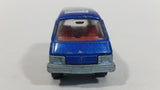 Vintage Majorette Toyota Lite Ace Van No. 216 Blue 1/52 Scale Die Cast Toy Car Vehicle with Opening Rear Door