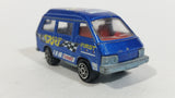 Vintage Majorette Toyota Lite Ace Van No. 216 Blue 1/52 Scale Die Cast Toy Car Vehicle with Opening Rear Door