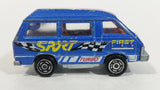 Vintage Majorette Toyota Lite Ace Van No. 216 Blue 1/52 Scale Die Cast Toy Car Vehicle with Opening Rear Door