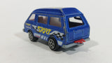 Vintage Majorette Toyota Lite Ace Van No. 216 Blue 1/52 Scale Die Cast Toy Car Vehicle with Opening Rear Door