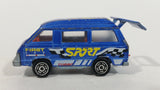 Vintage Majorette Toyota Lite Ace Van No. 216 Blue 1/52 Scale Die Cast Toy Car Vehicle with Opening Rear Door