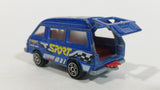 Vintage Majorette Toyota Lite Ace Van No. 216 Blue 1/52 Scale Die Cast Toy Car Vehicle with Opening Rear Door