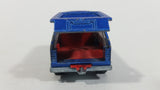 Vintage Majorette Toyota Lite Ace Van No. 216 Blue 1/52 Scale Die Cast Toy Car Vehicle with Opening Rear Door